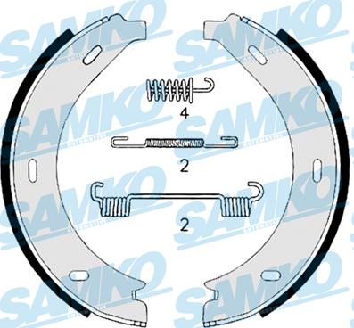 Samko 88740 - Комплект гальм, ручник, парковка autozip.com.ua