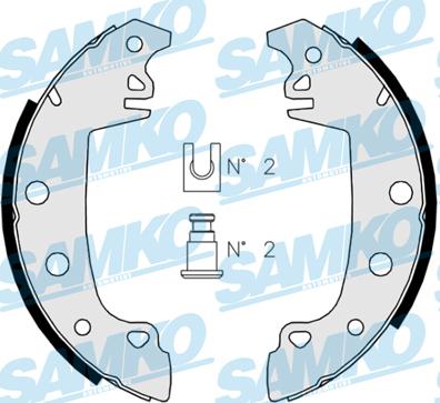 Samko 82850 - Комплект гальм, барабанний механізм autozip.com.ua