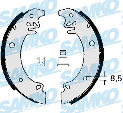 Samko 82750 - Комплект гальм, барабанний механізм autozip.com.ua