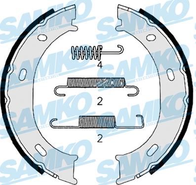 Samko 87959 - Комплект гальм, ручник, парковка autozip.com.ua