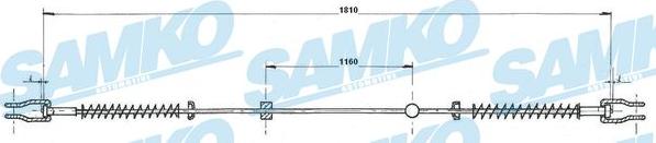 Samko C0987B - Трос, гальмівна система autozip.com.ua