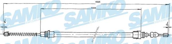 Samko C0664B - Трос, гальмівна система autozip.com.ua
