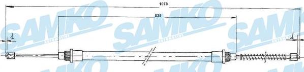 Samko C0663B - Трос, гальмівна система autozip.com.ua