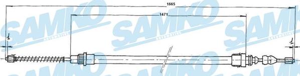 Samko C0662B - Трос, гальмівна система autozip.com.ua