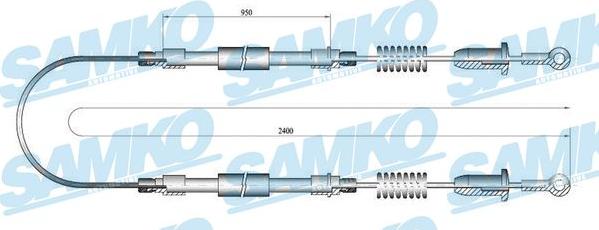 Samko C0602B - Трос, гальмівна система autozip.com.ua