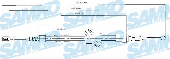 Samko C0034B - Трос, гальмівна система autozip.com.ua