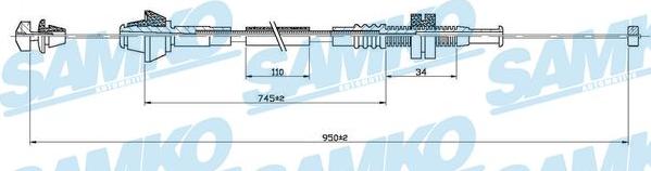 Samko C0168A - Тросик газу autozip.com.ua