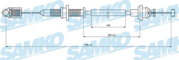 Samko C0131A - Тросик газу autozip.com.ua