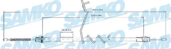 Samko C0294B - Трос, гальмівна система autozip.com.ua