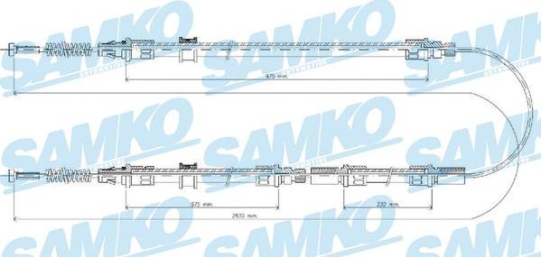 Samko C0298B - Трос, гальмівна система autozip.com.ua