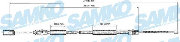 Samko C0211B - Трос, гальмівна система autozip.com.ua