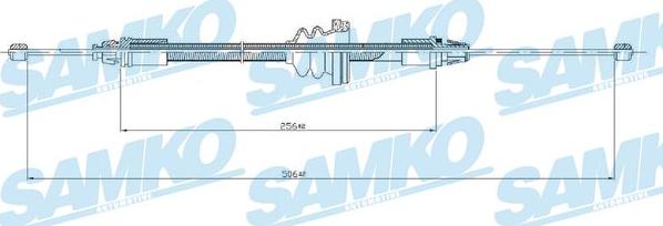Samko C0746B - Трос, гальмівна система autozip.com.ua