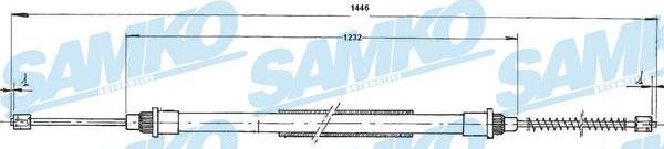 Samko C0729B - Трос, гальмівна система autozip.com.ua