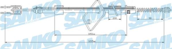 Samko C1676B - Трос, гальмівна система autozip.com.ua
