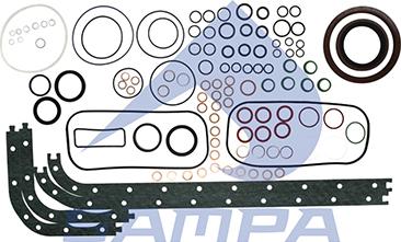 Sampa 030.987 - Комплект прокладок, блок-картер двигуна autozip.com.ua