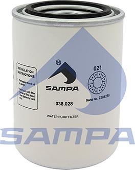 Sampa 038.028 - Фільтр для охолоджуючої рідини autozip.com.ua