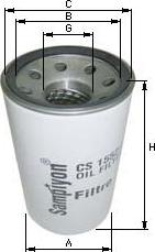 SAMPIYON FILTER CS 1501 H - Масляний фільтр autozip.com.ua