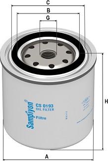 SAMPIYON FILTER CS 0193 - Масляний фільтр autozip.com.ua