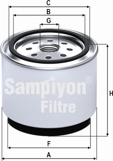 SAMPIYON FILTER CS 1404 M MB - Паливний фільтр autozip.com.ua