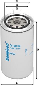 SAMPIYON FILTER CS 1406 MA - Паливний фільтр autozip.com.ua