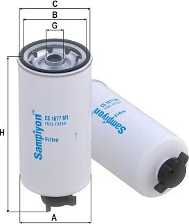 SAMPIYON FILTER CS 1677 M1 - Паливний фільтр autozip.com.ua