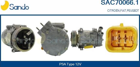 Sando SAC70066.1 - Компресор, кондиціонер autozip.com.ua