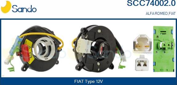 Sando SCC74002.0 - Вита пружина, подушка безпеки autozip.com.ua