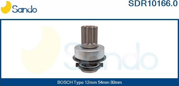 Sando SDR10166.0 - Провідна шестерня, стартер autozip.com.ua