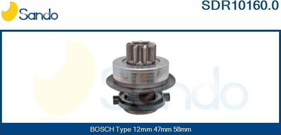 Sando SDR10160.0 - Провідна шестерня, стартер autozip.com.ua