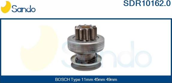 Sando SDR10162.0 - Провідна шестерня, стартер autozip.com.ua