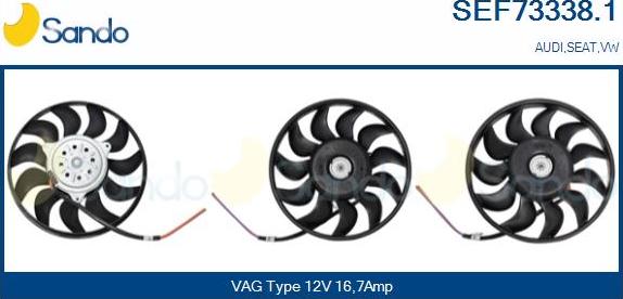 Sando SEF73338.1 - Вентилятор, охолодження двигуна autozip.com.ua