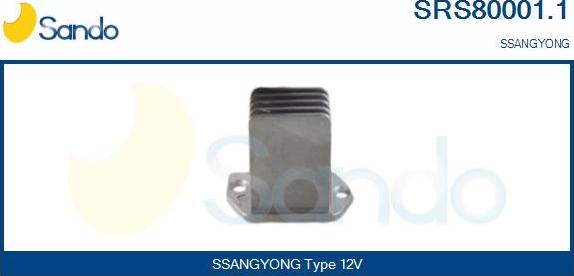 Sando SRS80001.1 - Опір, реле, вентилятор салону autozip.com.ua