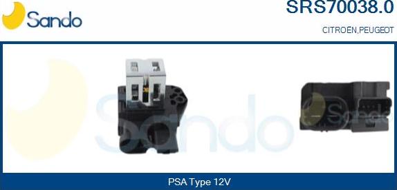 Sando SRS70038.0 - Додатковий резистор, електромотор - вентилятор радіатора autozip.com.ua