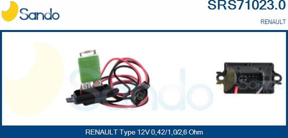 Sando SRS71023.0 - Опір, реле, вентилятор салону autozip.com.ua
