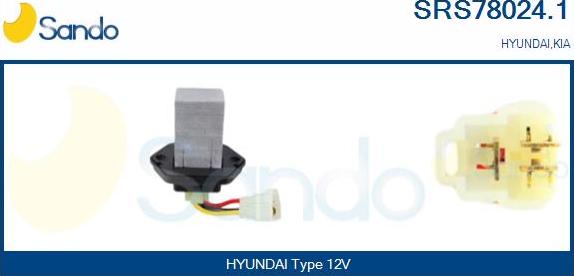 Sando SRS78024.1 - Опір, реле, вентилятор салону autozip.com.ua
