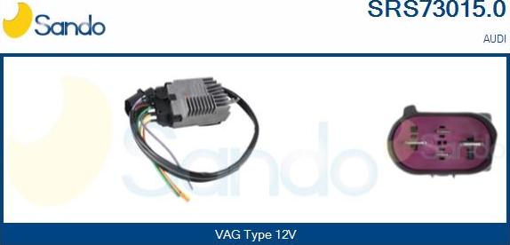 Sando SRS73015.0 - Додатковий резистор, електромотор - вентилятор радіатора autozip.com.ua