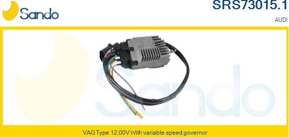 Sando SRS73015.1 - Додатковий резистор, електромотор - вентилятор радіатора autozip.com.ua