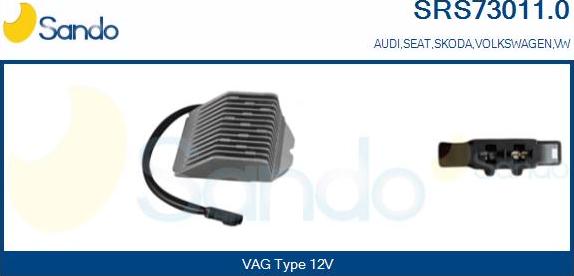 Sando SRS73011.0 - Опір, реле, вентилятор салону autozip.com.ua
