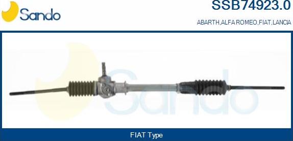 Sando SSB74923.0 - Рульовий механізм, рейка autozip.com.ua