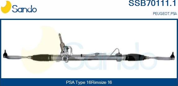 Sando SSB70111.1 - Рульовий механізм, рейка autozip.com.ua