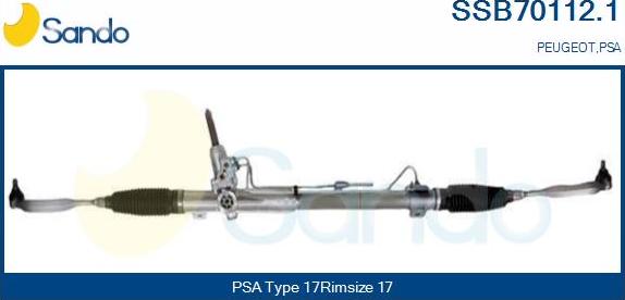 Sando SSB70112.1 - Рульовий механізм, рейка autozip.com.ua