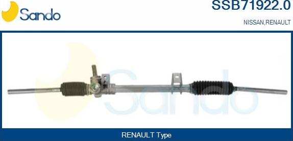 Sando SSB71922.0 - Рульовий механізм, рейка autozip.com.ua