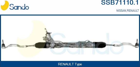 Sando SSB71110.1 - Рульовий механізм, рейка autozip.com.ua