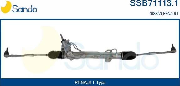 Sando SSB71113.1 - Рульовий механізм, рейка autozip.com.ua