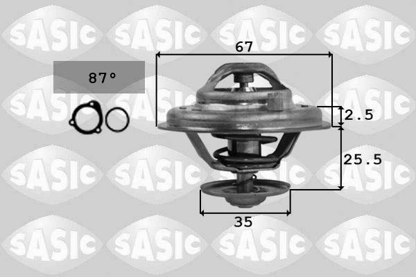 Sasic 9000167 - Термостат, охолоджуюча рідина autozip.com.ua