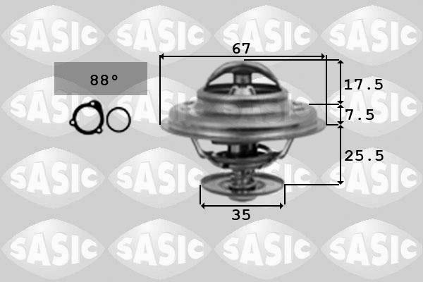Sasic 9000335 - Термостат, охолоджуюча рідина autozip.com.ua
