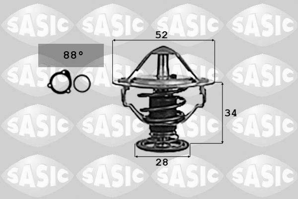 Sasic 9000714 - Термостат, охолоджуюча рідина autozip.com.ua