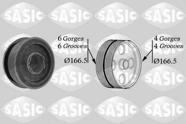 Sasic 9001808 - Ремінний шків, колінчастий вал autozip.com.ua