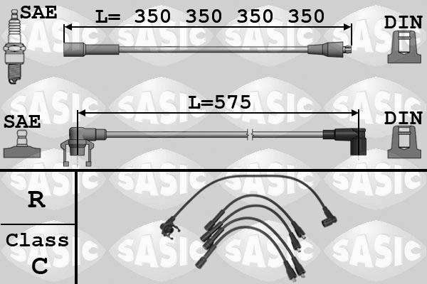 Sasic 9284009 - Комплект проводів запалювання autozip.com.ua