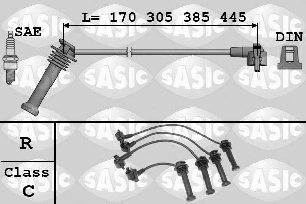 Sasic 9286054 - Комплект проводів запалювання autozip.com.ua